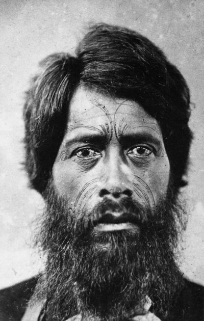 Maori Man with Facial 